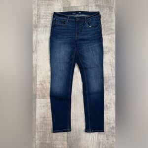 Old Navy Dark Wash Mid-Rise Rockstar Super Skinny Jeans Size 12 - Like New